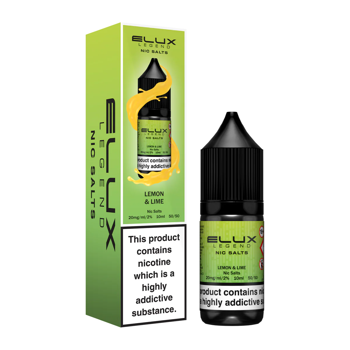 Lemon & Lime Elux Nic Salts 10ML – vara vöru mynd