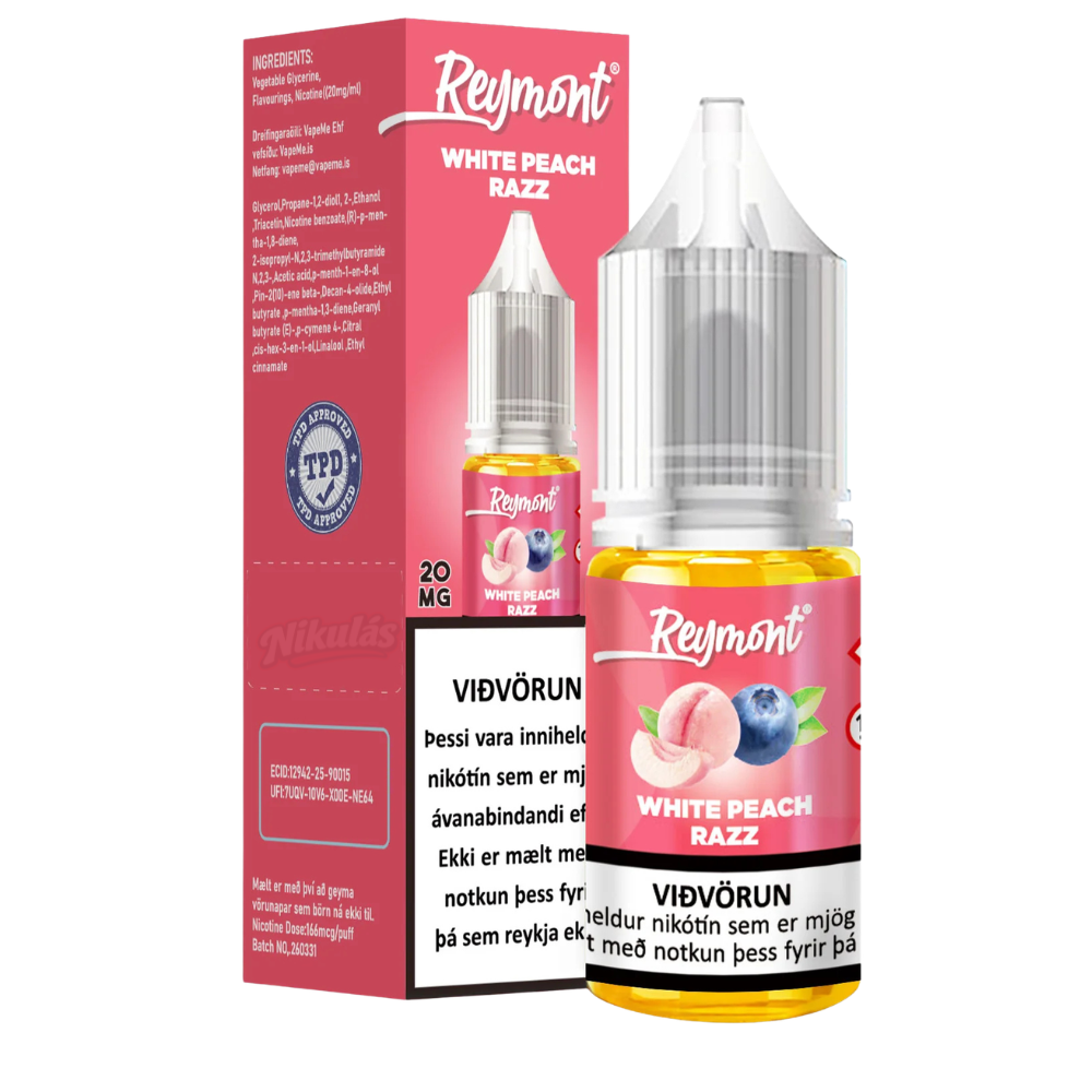 WHITE PEACH RAZZ REYMONT 10ML 20MG NIC SALT