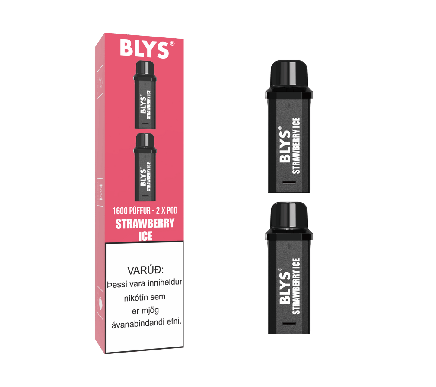 Blys 2x Áfylling Strawberry ICE – vape vökvi vöru mynd