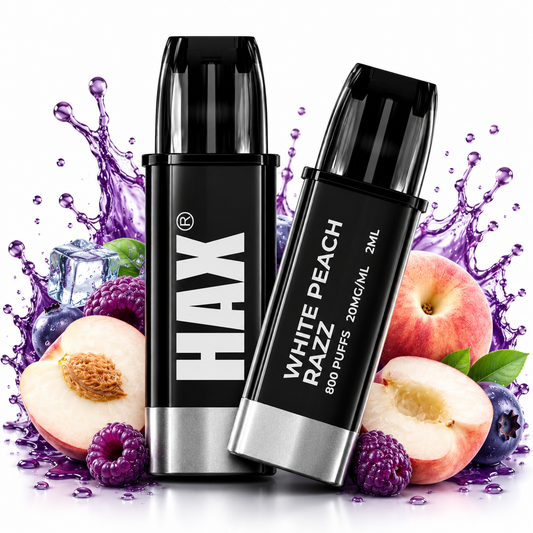 WHITE PEACH RAZZ REYMONT REYMONT CB800 PUFFS (2X ÁFYLLINGAR)