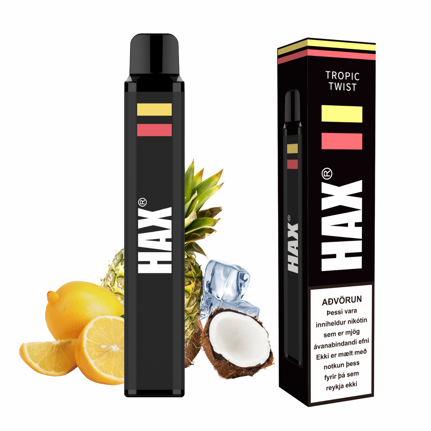 Tropic Twist HAX 800 Puffs 🍍🥥🍋 – rafretta og vape búnaður vöru mynd