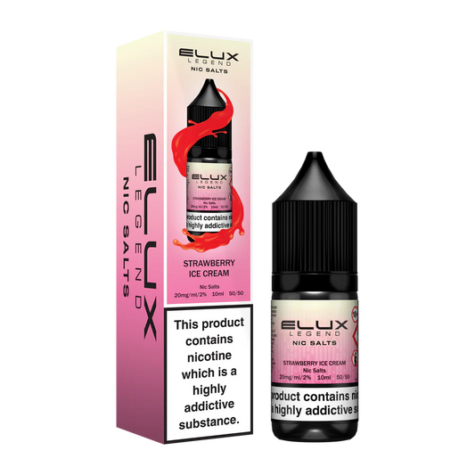 Strawberry ICE Cream Elux Nic Salts 10ML – rúllupappír vöru mynd