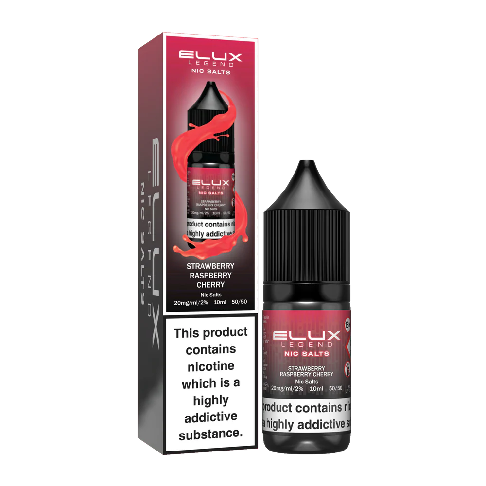 Strawberry Raspberry Cherry Elux Nic Salts 10ML – rúllupappír vöru mynd