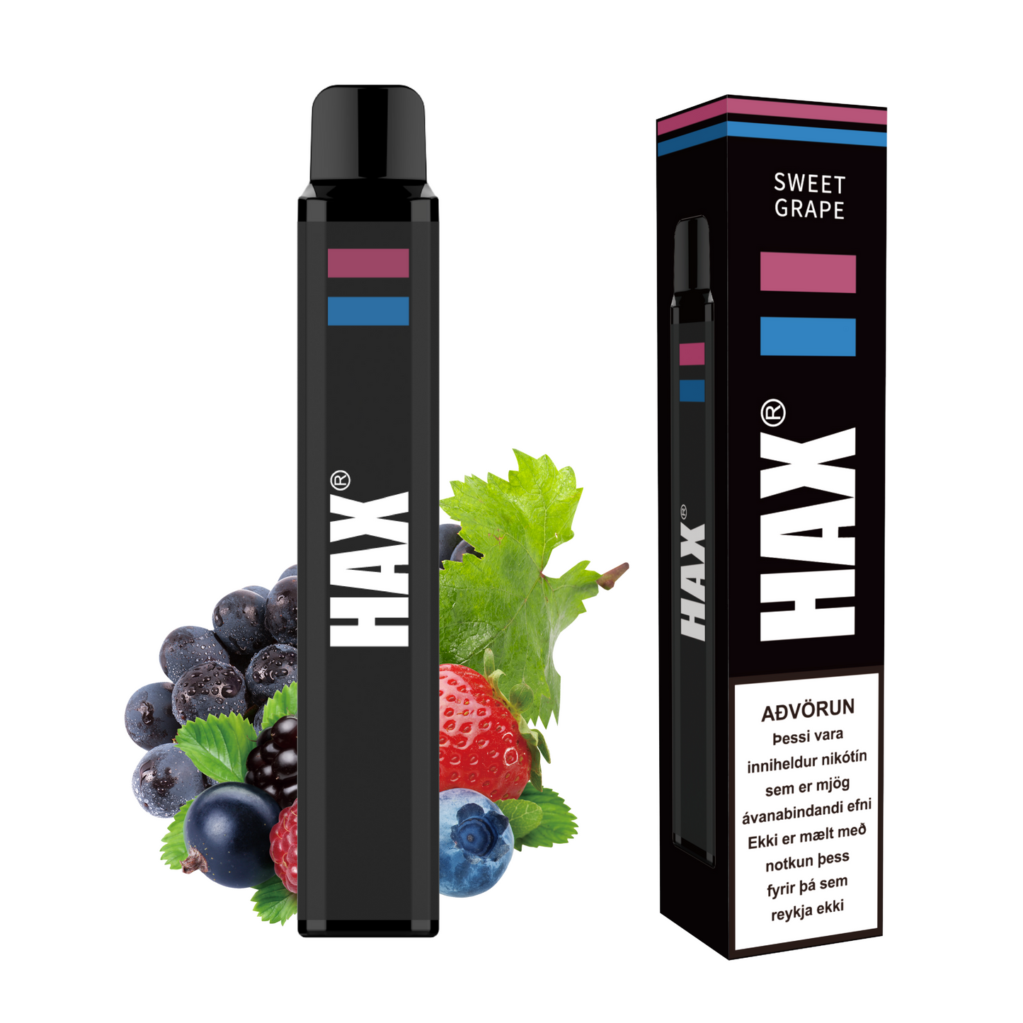 Sweet Grape HAX 800 Puffs🍓🍇🫐 – rafretta og vape búnaður vöru mynd